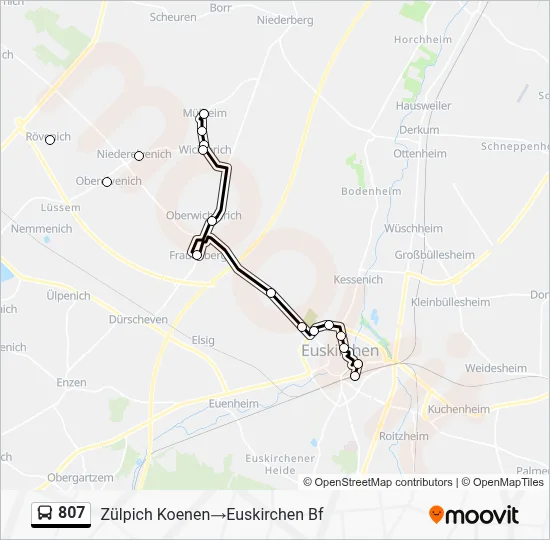 807 Bus Line Map