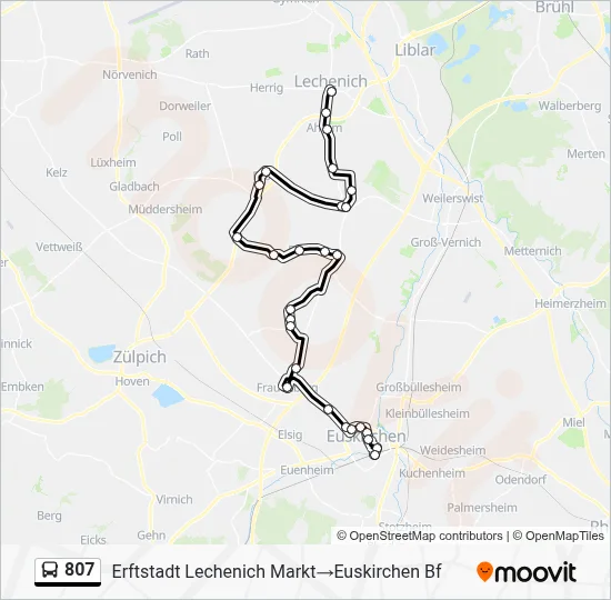 807 Bus Line Map