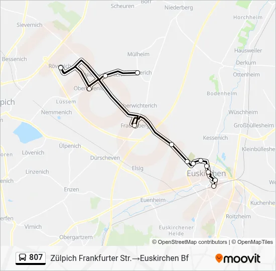 807 Bus Line Map