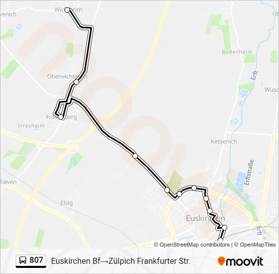 807 Bus Line Map