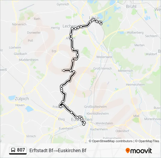 807 Bus Line Map