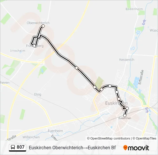 807 Bus Line Map