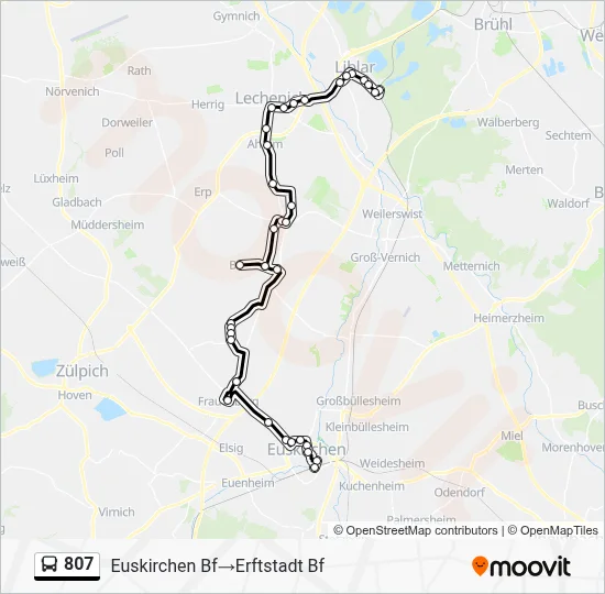 807 Bus Line Map