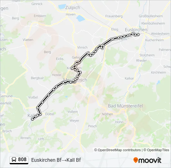 808 Bus Line Map