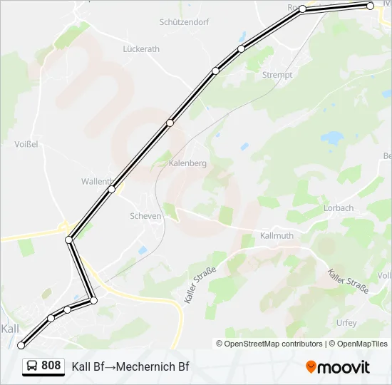 808 Bus Line Map
