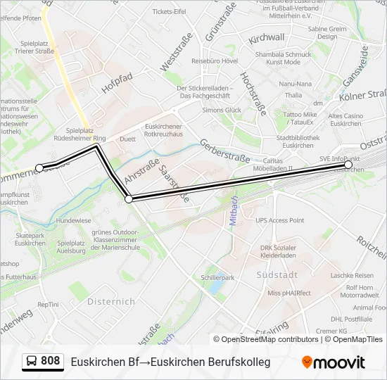 808 Bus Line Map