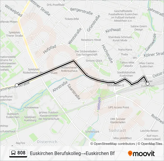 808 Bus Line Map