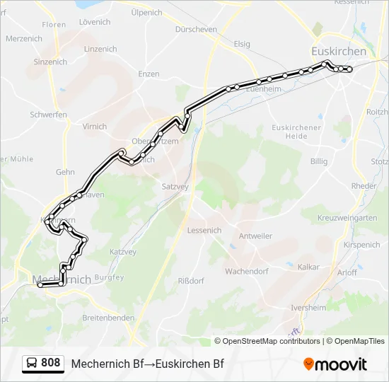 808 Bus Line Map