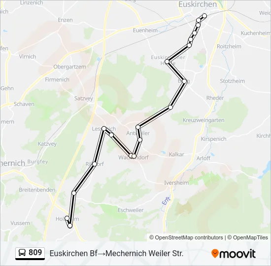 809 Bus Line Map