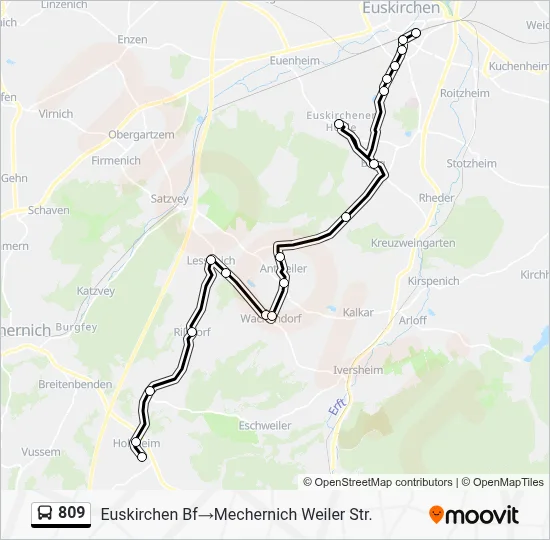 809 Bus Line Map