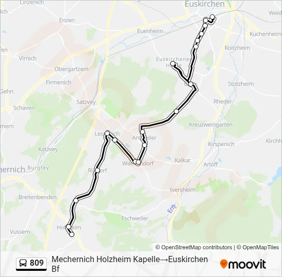 809 Bus Line Map