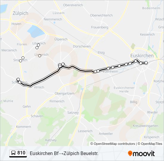 810 bus Line Map