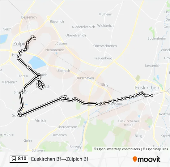 810 Bus Line Map