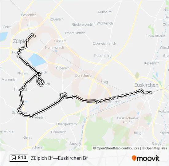 810 Bus Line Map
