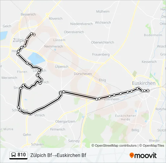 810 Bus Line Map
