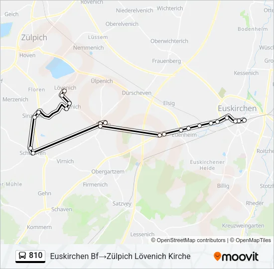 810 Bus Line Map