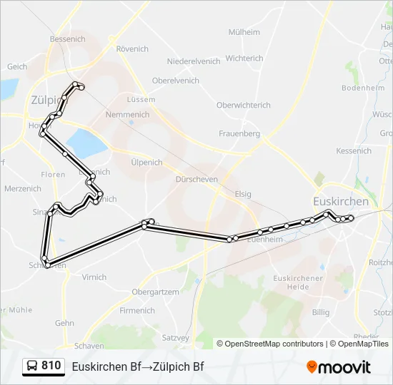 810 Bus Line Map