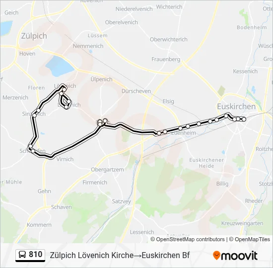 810 Bus Line Map