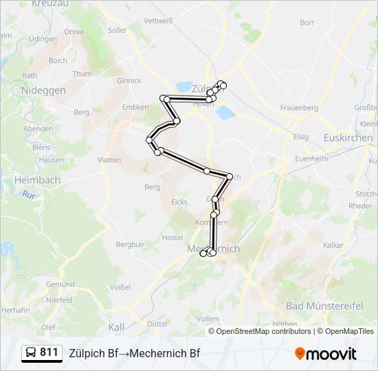 811 Bus Line Map