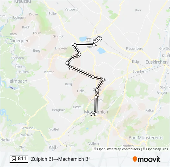 811 Bus Line Map
