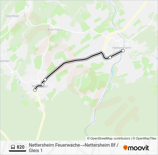 820 Bus Line Map