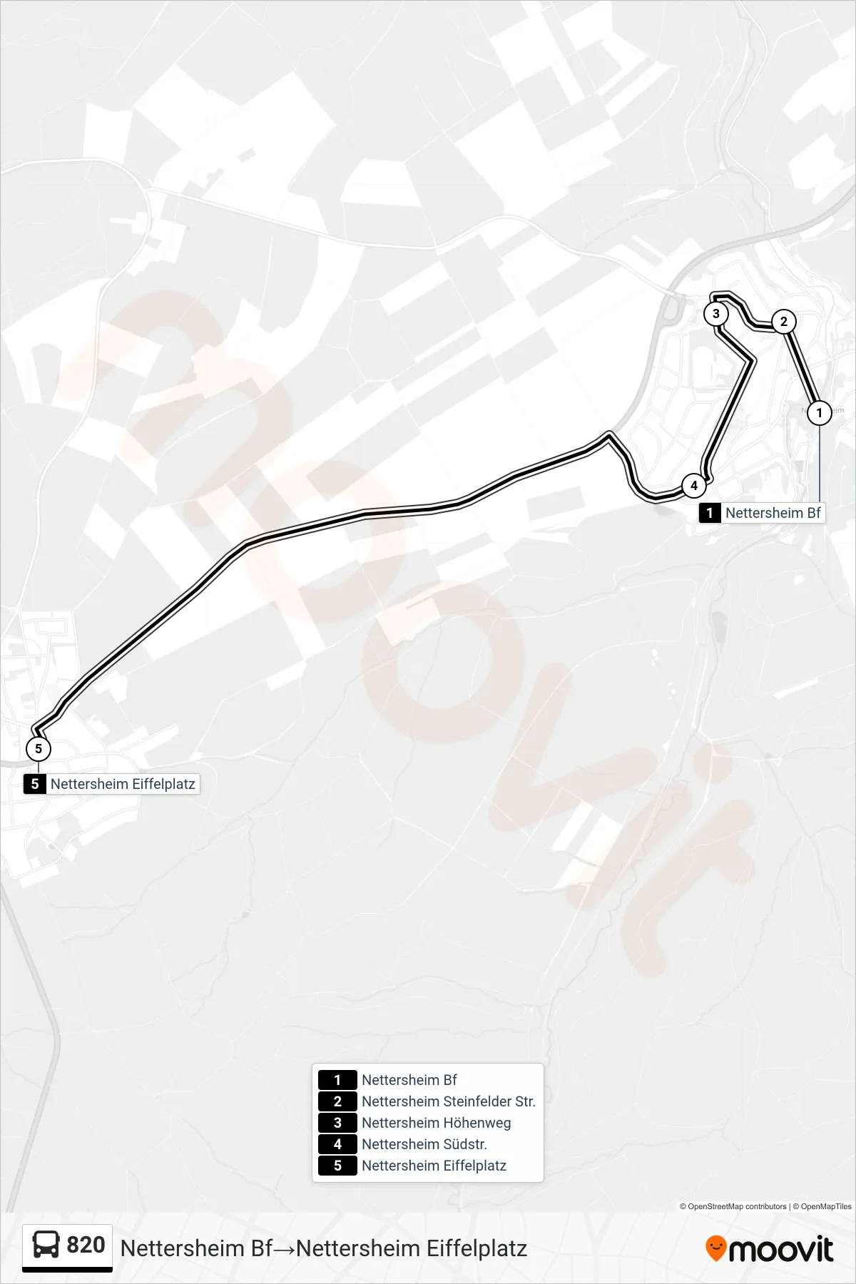 Linie 820 (Bus) Richtung Nettersheim Bf‎→Nettersheim Eiffelplatz: Route und Haltestellen auf der Karte