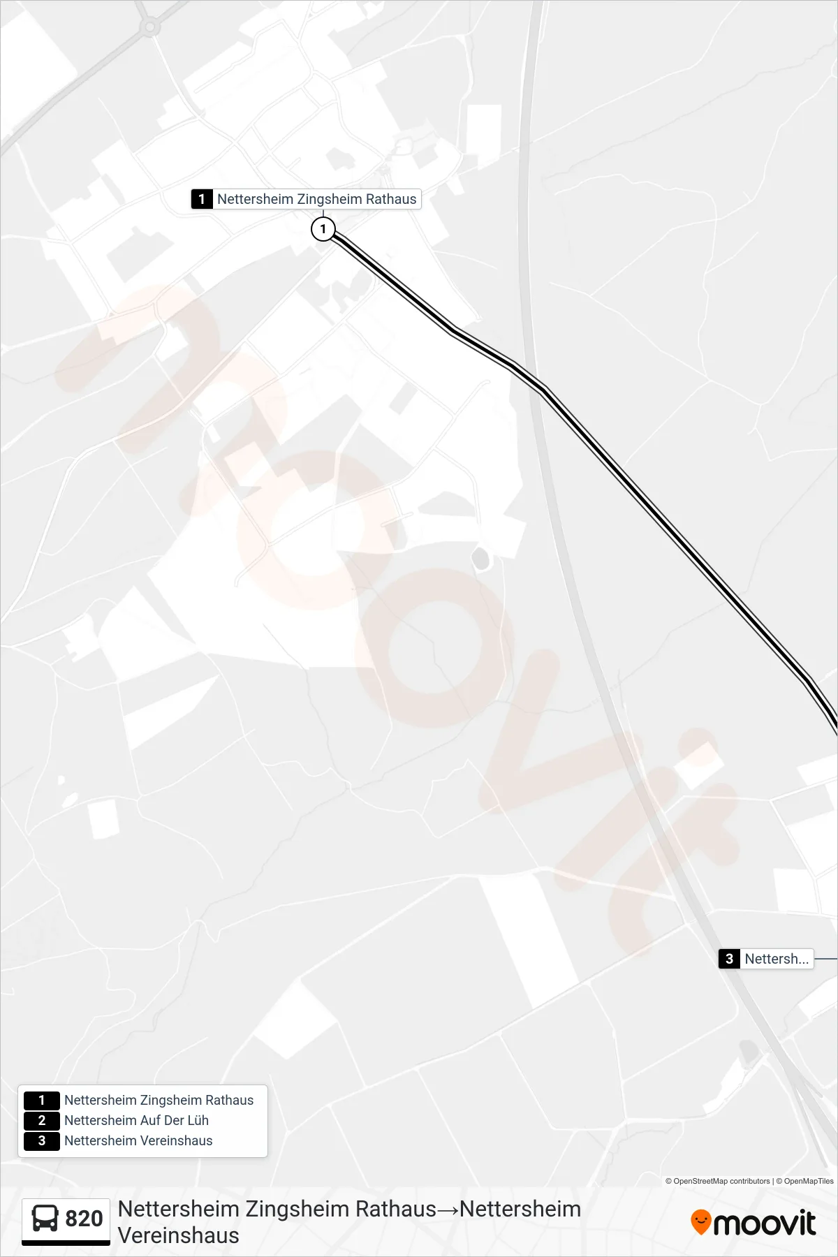 Linie 820 (Bus) Richtung Nettersheim Zingsheim Rathaus→Nettersheim Vereinshaus: Route und Haltestellen auf der Karte