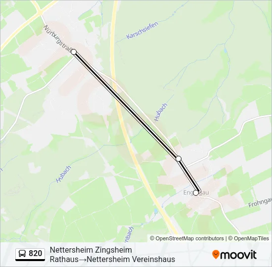 820 Bus Line Map