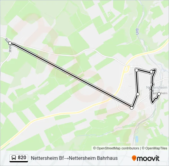 820 Bus Line Map