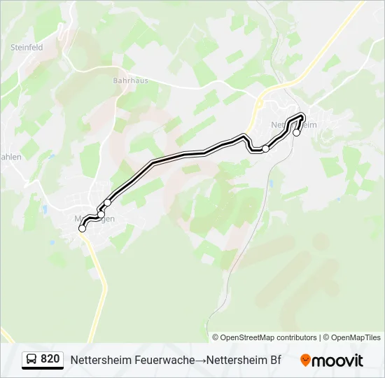 820 Bus Line Map