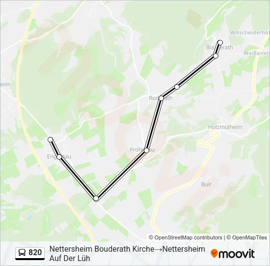 820 Bus Line Map