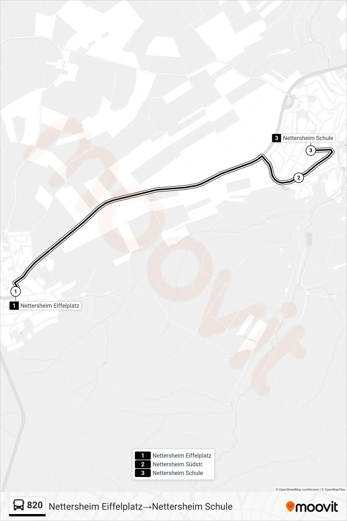 Linie 820 (Bus) Richtung Nettersheim Eiffelplatz‎→Nettersheim Schule: Route und Haltestellen auf der Karte