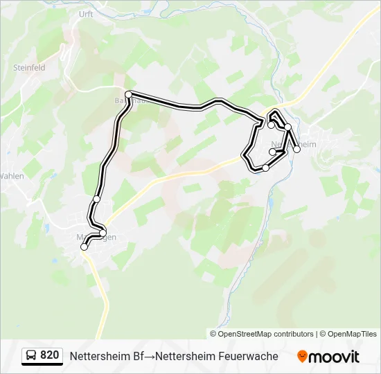 820 Bus Line Map