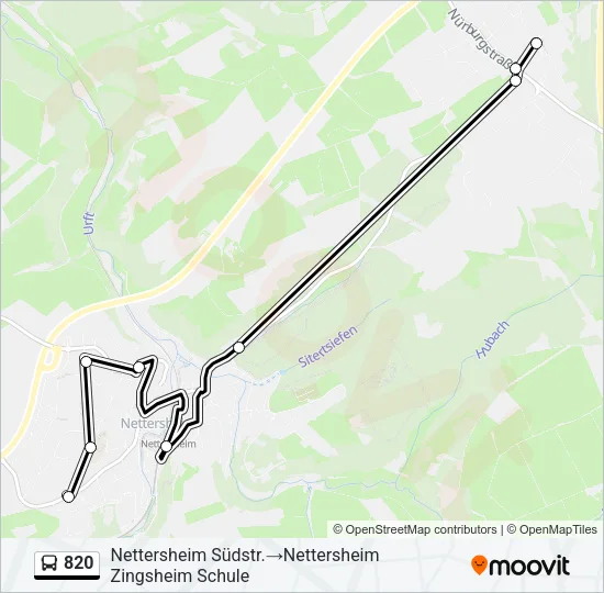 820 Bus Line Map
