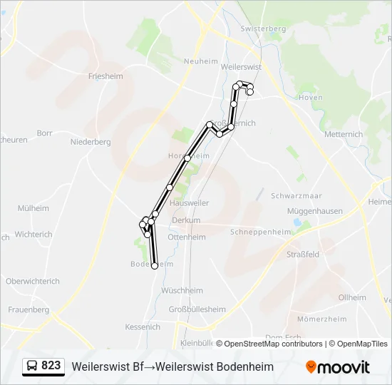 823 Bus Line Map