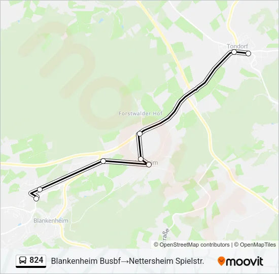 824 Bus Line Map