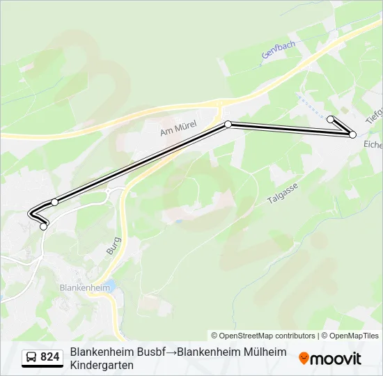 824 Bus Line Map