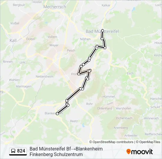 824 Bus Line Map