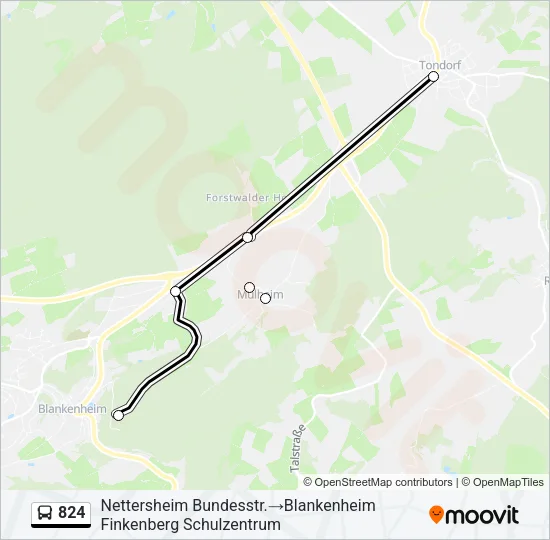 824 Bus Line Map