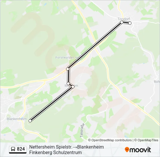 824 Bus Line Map