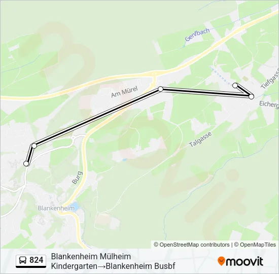 824 Bus Line Map