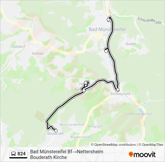 824 Bus Line Map
