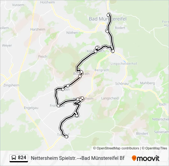 824 Bus Line Map