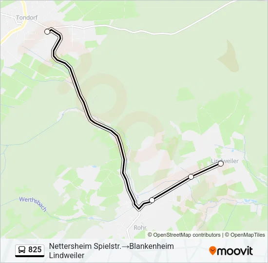 825 Bus Line Map