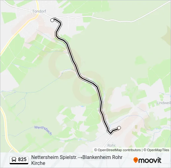 825 Bus Line Map