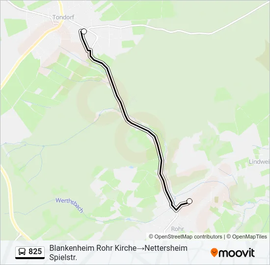 825 Bus Line Map
