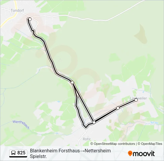 825 Bus Line Map