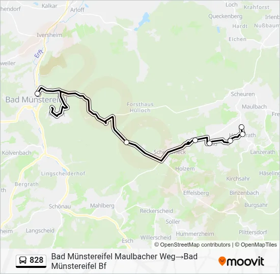 828 Bus Line Map