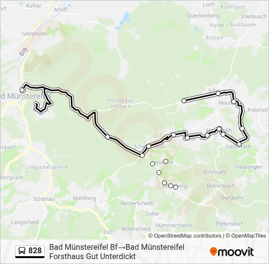 828 Bus Line Map