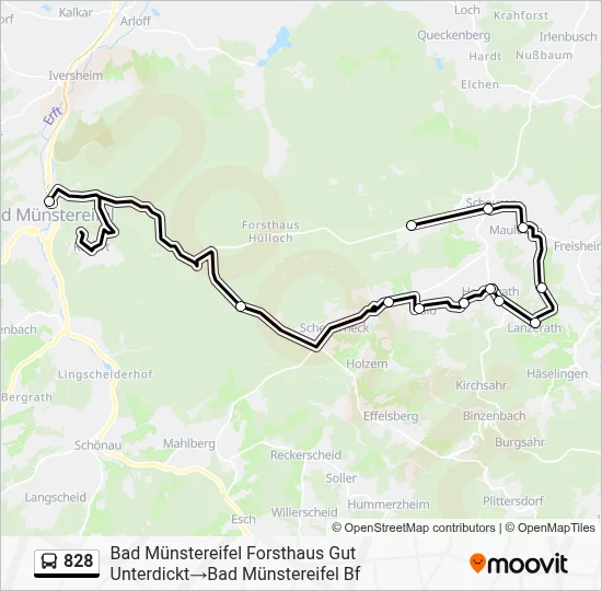 828 Bus Line Map
